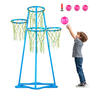 Four Hoop Kids Basketball Stand