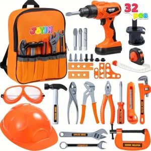 Kids Construction Backpack Tool Set