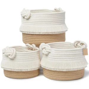 Nursery Cotton Rope Storage Baskets